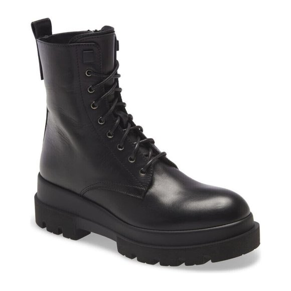 New! La Canadienne Brendan Leather Combat Booties Black 39 EU 8.5 US Z3 DD296 - Picture 1 of 8
